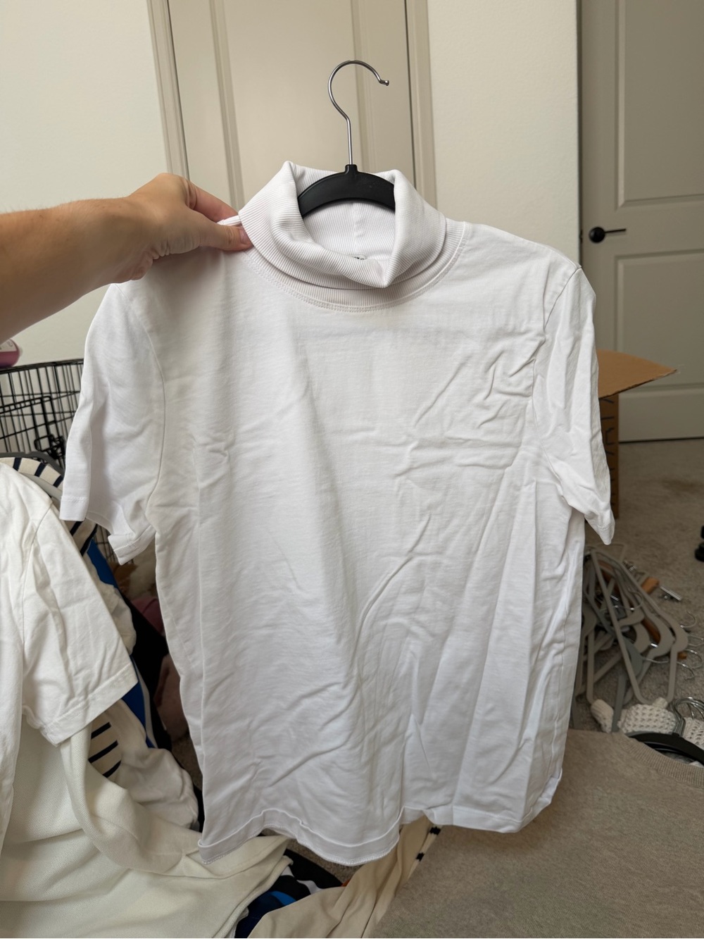 ZARA MOCK NECK TEE
